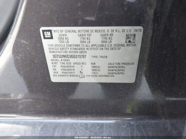 3GTU2NEC9GG315767 GMC l83 - sidi, vvt, afm, e85 max, aluminum