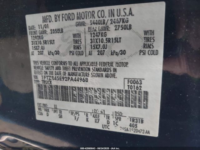 2002 FORD RANGER 1FTZR45E92PA44968 Photo 8
