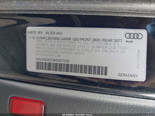 2019 AUDI A6 WAUM2AF23KN047228 Photo 8