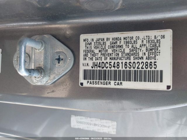 2006 ACURA RSX JH4DC54816S022865 Photo 8