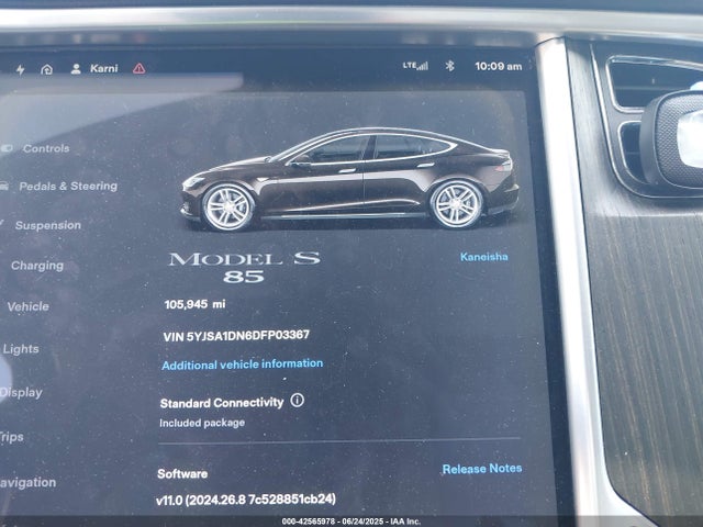 2013 TESLA MODEL S 5YJSA1DN6DFP03367 Photo 6