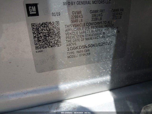 2019 CADILLAC CT6 1G6KD5RS0KU125027 Photo 8