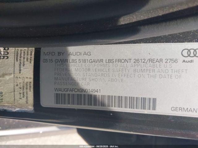 2016 AUDI A6 WAUGFAFCXGN014941 Photo 8
