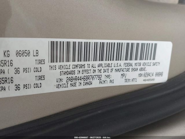2008 CHRYSLER TOWN & COUNTRY 2A8HR44H68R707792 Photo 8