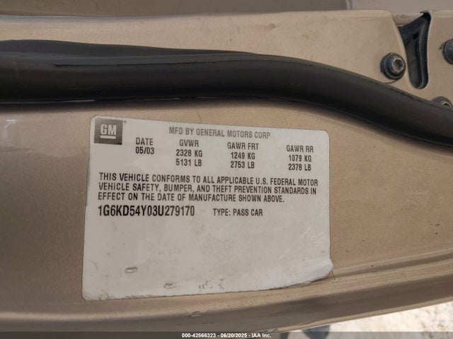 2003 CADILLAC DEVILLE 1G6KD54Y03U279170 Photo 8