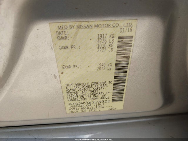 Nissan 2016 2016 1N4AL3AP7GN328902 Image 9