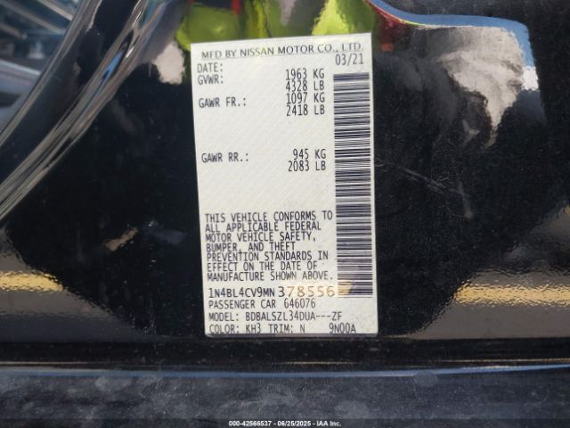 2021 NISSAN ALTIMA 1N4BL4CV9MN378556 Photo 8