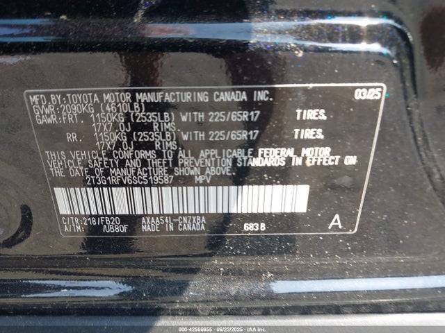 Toyota a25a-fks 2025 2T3G1RFV6SC519587 Image 9