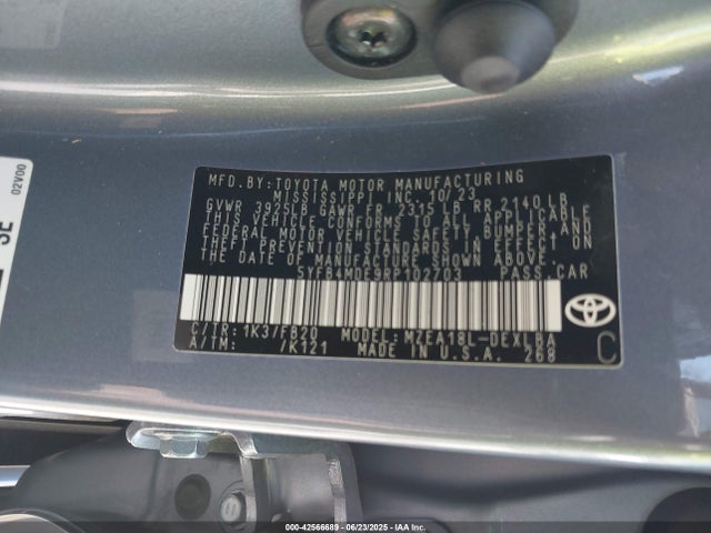 5YFB4MDE9RP102703 Toyota m20a-fks