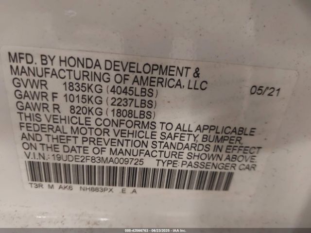 2021 ACURA ILX 19UDE2F83MA009725 Photo 8