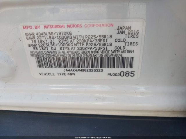 2016 MITSUBISHI OUTLANDER SPORT JA4AR4AW9GZ025323 Photo 8