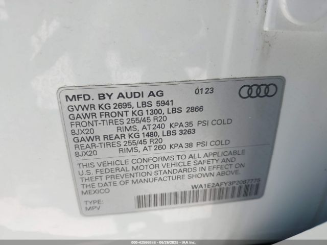 2023 AUDI Q5 WA1E2AFY3P2087775 Photo 8