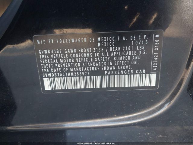 2017 VOLKSWAGEN JETTA 3VWDB7AJ7HM258579 Photo 8