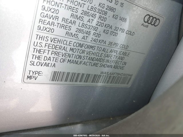 2017 AUDI Q7 WA1LAAF79HD002946 Photo 8
