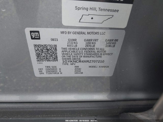 2024 CADILLAC XT5 1GYKNCR4XRZ707210 Photo 8