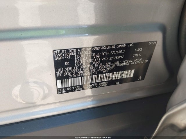 2T3W1RFV8RW332730 Toyota a25a-fks