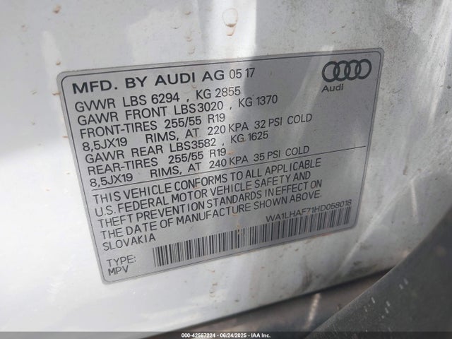 2017 AUDI Q7 WA1LHAF71HD058018 Photo 8