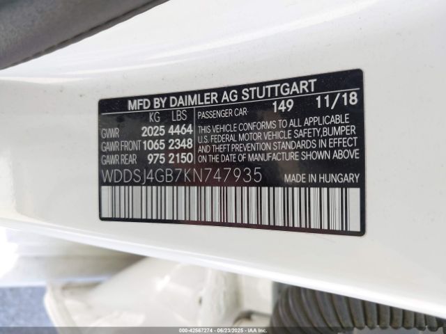2019 MERCEDES-BENZ CLA 250 WDDSJ4GB7KN747935 Photo 8