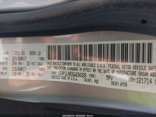 1C4PJLAB3GW230328 Jeep Cherokee