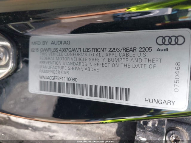 2015 AUDI A3 WAUACGFF2F1110080 Photo 8