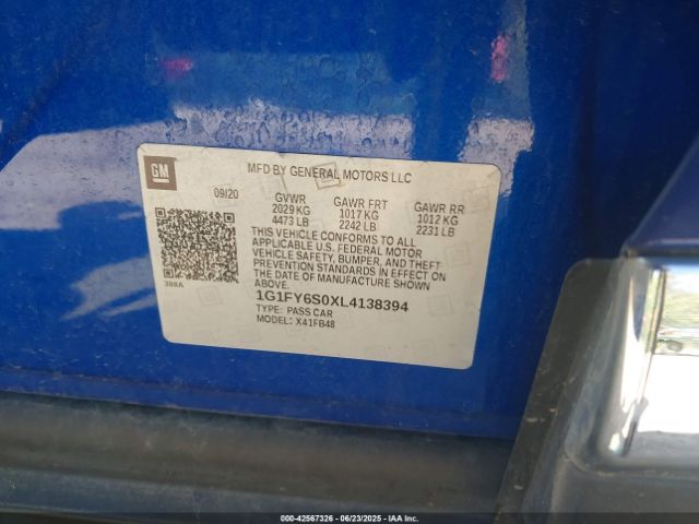 1G1FY6S0XL4138394 Chevrolet BOLT EV
