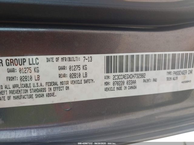 2013 CHRYSLER 300C 2C3CCAEGXDH732982 Photo 8
