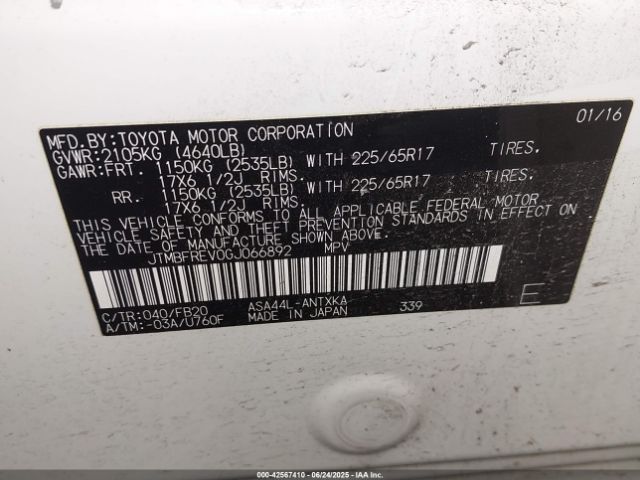 2016 TOYOTA RAV4 JTMBFREV0GJ066892 Photo 8
