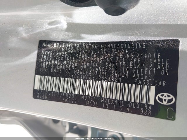 Toyota m20a-fks 2024 5YFB4MDE5RP224880 Image 9