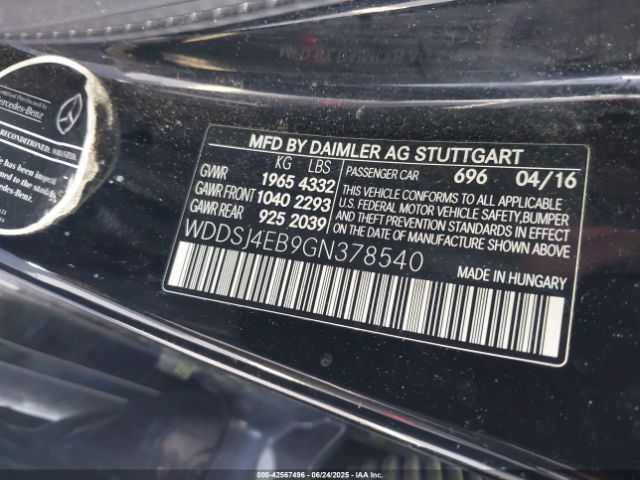 2016 MERCEDES-BENZ CLA 250 WDDSJ4EB9GN378540 Photo 8
