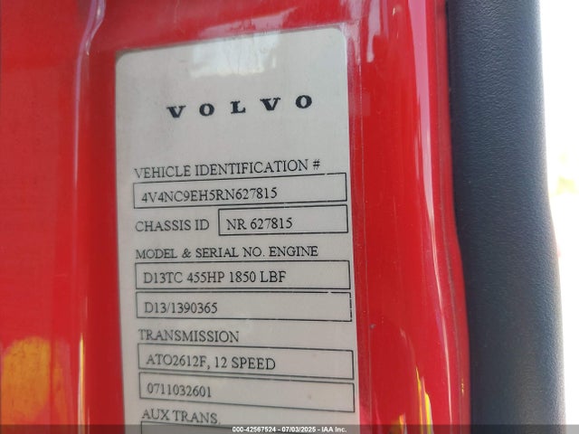 Volvo d13 2024 4V4NC9EH5RN627815 Image 9