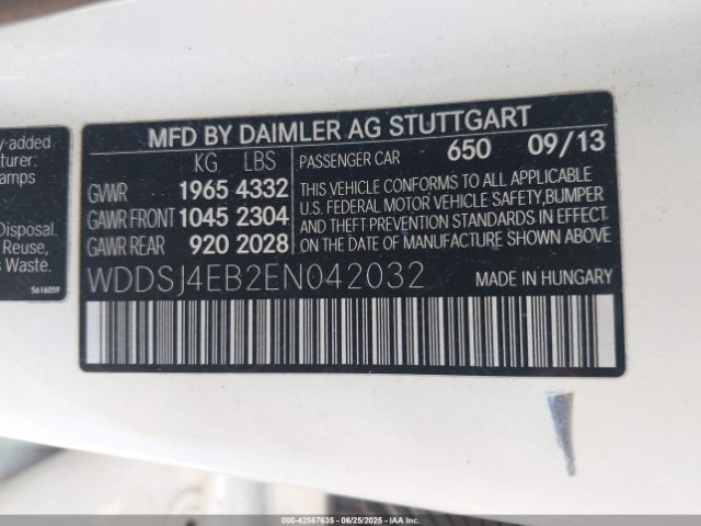 2014 MERCEDES-BENZ CLA 250 WDDSJ4EB2EN042032 Photo 8