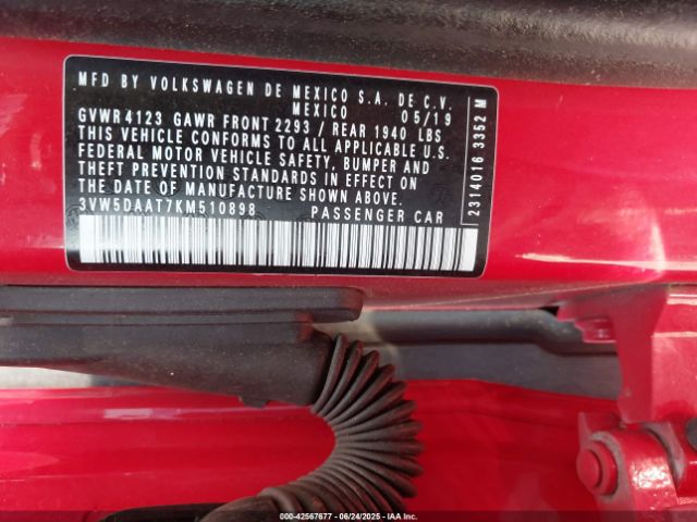 2019 VOLKSWAGEN BEETLE 3VW5DAAT7KM510898 Photo 8
