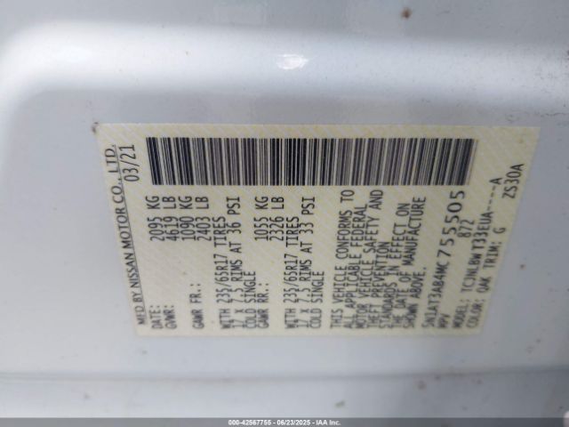2021 NISSAN ROGUE 5N1AT3AB4MC755505 Photo 8