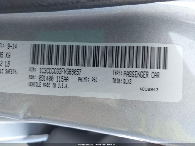 1C3CCCCG3FN589057 Chrysler 200