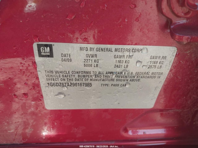 2009 CADILLAC STS 1G6DZ67A290167985 Photo 8