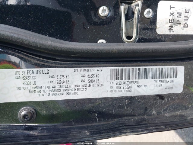 2C3CCAKG6GH325279 Chrysler 2016