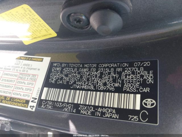 2020 TOYOTA C-HR JTNKHMBX8L1089796 Photo 8