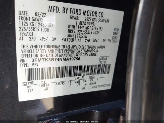 2022 FORD MUSTANG MACH-E 3FMTK3R74NMA19756 Photo 8