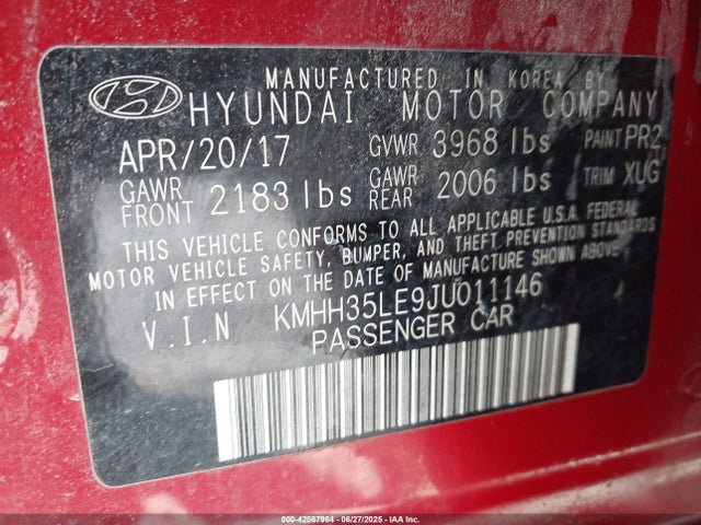 Aukcja sprzedaży 2018 Hyundai Elantra Gt, vin: KMHH35LE9JU011146, numer aukcji: 42567964