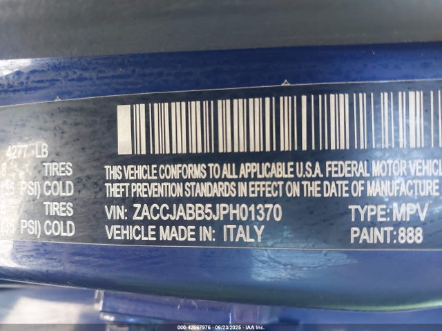 Jeep Renegade 2018 ZACCJABB5JPH01370 Image 9