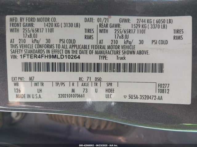 Ford 2021 2021 1FTER4FH9MLD10264 Image 9