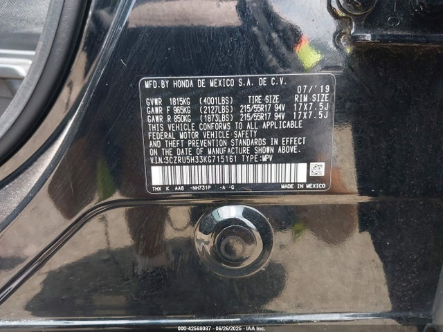 3CZRU5H33KG715161 Honda r18z9