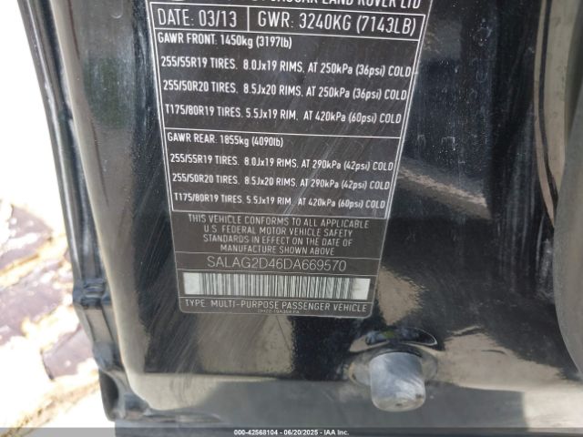2013 LAND ROVER LR4 SALAG2D46DA669570 Photo 8