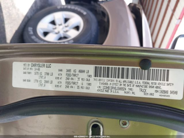 2009 DODGE RAM 1500 1D3HB13PX9J508924 Photo 8