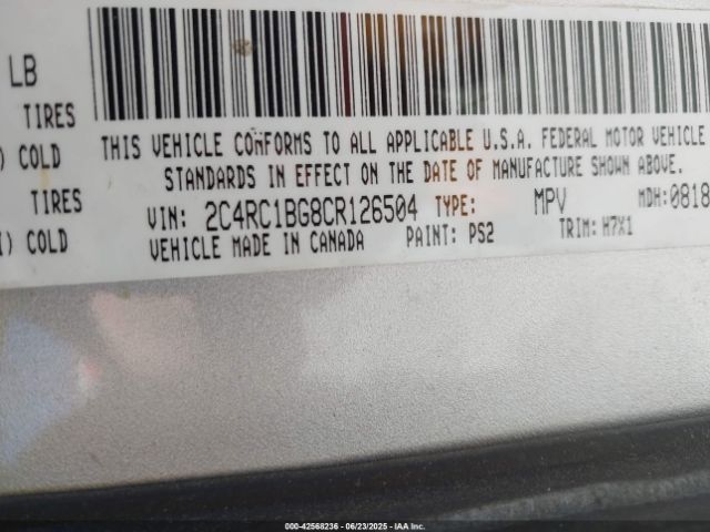 2012 CHRYSLER TOWN & COUNTRY 2C4RC1BG8CR126504 Photo 8