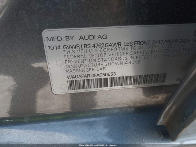 2015 AUDI A4 WAUAFAFL0FA050553 Photo 8
