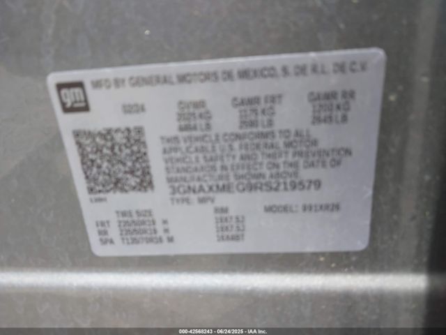2024 CHEVROLET EQUINOX 3GNAXMEG9RS219579 Photo 8