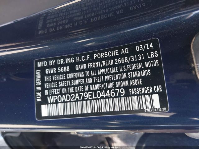 2014 PORSCHE PANAMERA E-HYBRID WP0AD2A79EL044679 Photo 8