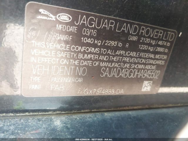 2017 JAGUAR XE SAJAD4BG0HA945502 Photo 8