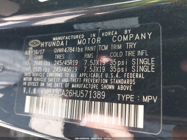 KM8J3CA26HU571389 Hyundai t-gdi gamma